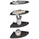 vidaXL Lebegő polc polcokkal tárolóval 4 pcs Fekete 24 x 24 x 2 cm