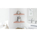 vidaXL Lebegő polc polcokkal tárolóval 2 pcs Rózsaszín 24 x 24 x 2 cm