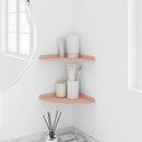 vidaXL Lebegő polc polcokkal tárolóval 2 pcs Rózsaszín 24 x 24 x 2 cm