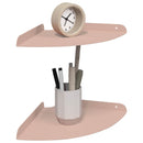 vidaXL Lebegő polc polcokkal tárolóval 2 pcs Rózsaszín 24 x 24 x 2 cm