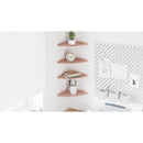 vidaXL Lebegő polc polcokkal tárolóval 4 pcs Rózsaszín 24 x 24 x 2 cm
