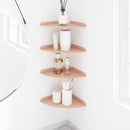 vidaXL Lebegő polc polcokkal tárolóval 4 pcs Rózsaszín 24 x 24 x 2 cm