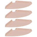vidaXL Lebegő polc polcokkal tárolóval 4 pcs Rózsaszín 24 x 24 x 2 cm