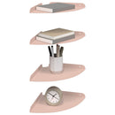 vidaXL Lebegő polc polcokkal tárolóval 4 pcs Rózsaszín 24 x 24 x 2 cm