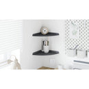 vidaXL Lebegő polc polcokkal tárolóval 2 pcs Antracit 24 x 24 x 2 cm