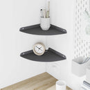 vidaXL Lebegő polc polcokkal tárolóval 2 pcs Antracit 24 x 24 x 2 cm