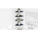 vidaXL Lebegő polc polcokkal tárolóval 4 pcs Antracit 24 x 24 x 2,3 cm