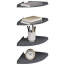 vidaXL Lebegő polc polcokkal tárolóval 4 pcs Antracit 24 x 24 x 2,3 cm