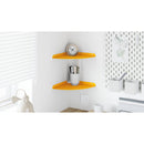 vidaXL Lebegő polc polcokkal 2 pcs Mustár sárga 24 x 24 x 2 cm