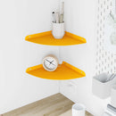 vidaXL Lebegő polc polcokkal 2 pcs Mustár sárga 24 x 24 x 2 cm
