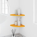vidaXL Lebegő polc polcokkal 2 pcs Mustár sárga 24 x 24 x 2 cm