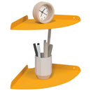 vidaXL Lebegő polc polcokkal 2 pcs Mustár sárga 24 x 24 x 2 cm