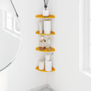 vidaXL Lebegő polc polcokkal 4 pcs Mustár sárga 24 x 24 x 2 cm