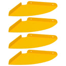 vidaXL Lebegő polc polcokkal 4 pcs Mustár sárga 24 x 24 x 2 cm