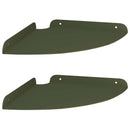 vidaXL Lebegő polc polcokkal tárolóval 2 pcs Olajzöld 24 x 24 x 2 cm
