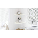 vidaXL Lebegő polc polcokkal tárolóval 2 pcs Fehér 24 x 24 x 2 cm