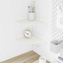 vidaXL Lebegő polc polcokkal tárolóval 2 pcs Fehér 24 x 24 x 2 cm