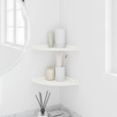 vidaXL Lebegő polc polcokkal tárolóval 2 pcs Fehér 24 x 24 x 2 cm