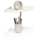 vidaXL Lebegő polc polcokkal tárolóval 2 pcs Fehér 24 x 24 x 2 cm