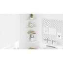 vidaXL Lebegő polc polcokkal tárolóval 4 pcs Fehér 24 x 24 x 2 cm