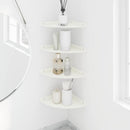 vidaXL Lebegő polc polcokkal tárolóval 4 pcs Fehér 24 x 24 x 2 cm