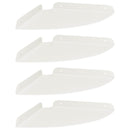vidaXL Lebegő polc polcokkal tárolóval 4 pcs Fehér 24 x 24 x 2 cm