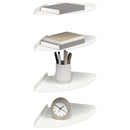 vidaXL Lebegő polc polcokkal tárolóval 4 pcs Fehér 24 x 24 x 2 cm