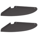 vidaXL Sarok Lebegő Polc polcokkal 2 pcs Fekete 30 x 30 x 2 cm
