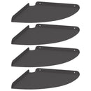 vidaXL Lebegő polc polcokkal tárolóval 4 pcs Fekete 30 x 30 x 2 cm