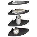vidaXL Lebegő polc polcokkal tárolóval 4 pcs Fekete 30 x 30 x 2 cm