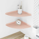 vidaXL Lebegő polc polcokkal tárolóval 2 pcs Rózsaszín 30 x 30 x 2 cm