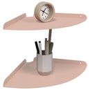vidaXL Lebegő polc polcokkal tárolóval 2 pcs Rózsaszín 30 x 30 x 2 cm