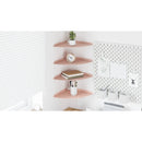 vidaXL Lebegő polc polcokkal tárolóval 4 pcs Rózsaszín 30 x 30 x 2 cm