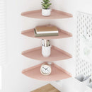 vidaXL Lebegő polc polcokkal tárolóval 4 pcs Rózsaszín 30 x 30 x 2 cm