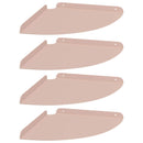 vidaXL Lebegő polc polcokkal tárolóval 4 pcs Rózsaszín 30 x 30 x 2 cm