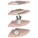 vidaXL Lebegő polc polcokkal tárolóval 4 pcs Rózsaszín 30 x 30 x 2 cm