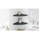 vidaXL Lebegő polc polcokkal tárolóval 2 pcs Antracit 30 x 30 x 2 cm