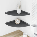 vidaXL Lebegő polc polcokkal tárolóval 2 pcs Antracit 30 x 30 x 2 cm
