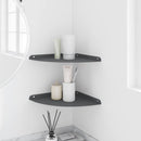 vidaXL Lebegő polc polcokkal tárolóval 2 pcs Antracit 30 x 30 x 2 cm
