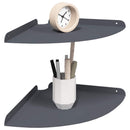 vidaXL Lebegő polc polcokkal tárolóval 2 pcs Antracit 30 x 30 x 2 cm