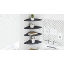 vidaXL Lebegő polc polcokkal tárolóval 4 pcs Antracit 30 x 30 x 2 cm