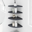 vidaXL Lebegő polc polcokkal tárolóval 4 pcs Antracit 30 x 30 x 2 cm
