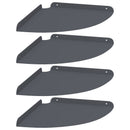 vidaXL Lebegő polc polcokkal tárolóval 4 pcs Antracit 30 x 30 x 2 cm