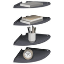 vidaXL Lebegő polc polcokkal tárolóval 4 pcs Antracit 30 x 30 x 2 cm