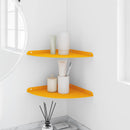 vidaXL Lebegő polc polcokkal 2 pcs Mustár sárga 30 x 30 x 2 cm
