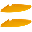vidaXL Lebegő polc polcokkal 2 pcs Mustár sárga 30 x 30 x 2 cm