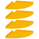 vidaXL Lebegő polc polcokkal 4 pcs Mustár sárga 30 x 30 x 2 cm
