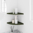 vidaXL Lebegő polc polcokkal tárolóval 2 pcs Olajzöld 30 x 30 x 2 cm