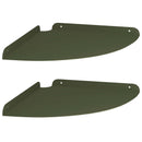 vidaXL Lebegő polc polcokkal tárolóval 2 pcs Olajzöld 30 x 30 x 2 cm