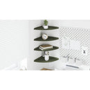 vidaXL Lebegő polc polcokkal tárolóval 4 pcs Oliva zöld 30 x 30 x 2 cm